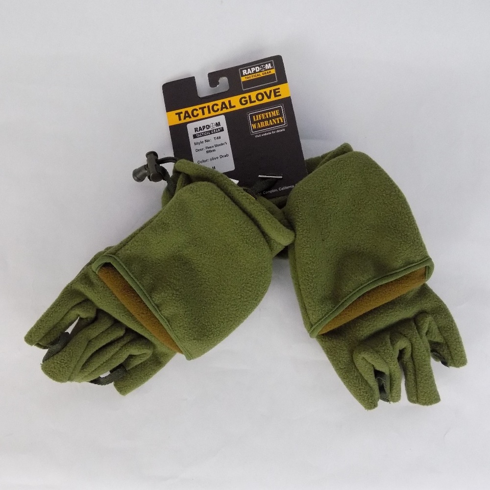 Rapdom Tactical Gloves Shooters Mittens Sz Medium